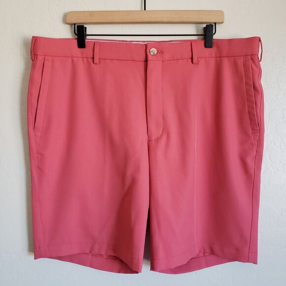 Peter Millar Crown Sport Salem Performance Golf Shorts Coral Size Mens 38 Preppy - Picture 1 of 9